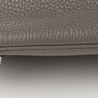 Hermes Taurillon Clemence Birkin 30 Etain 14 of 17
