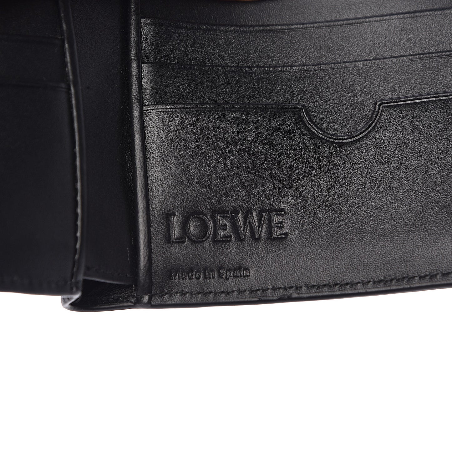 Calfskin Bi-fold Animals Wallet Black