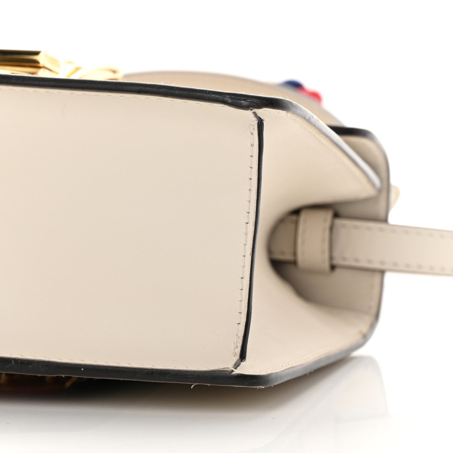 Calfskin Mini Sylvie Top Handle Bag White
