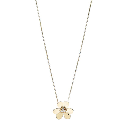 Van Cleef & Arpels 18K Yellow Gold Diamond Very Large Frivole Clip Pendant Necklace 1 of 9