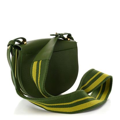 Delvaux Crispy Calfskin Mini Le Mutin Saddle Bag Green 4 of 11