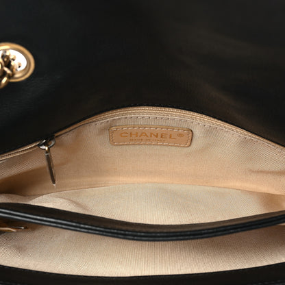 Chanel Calfskin Quilted Medium CC Crown Flap Black 5 of 8