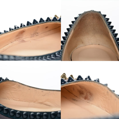 Christian Louboutin Pony Hair Malabar Spiked Flats 37.5 Grey Multi 10 of 11