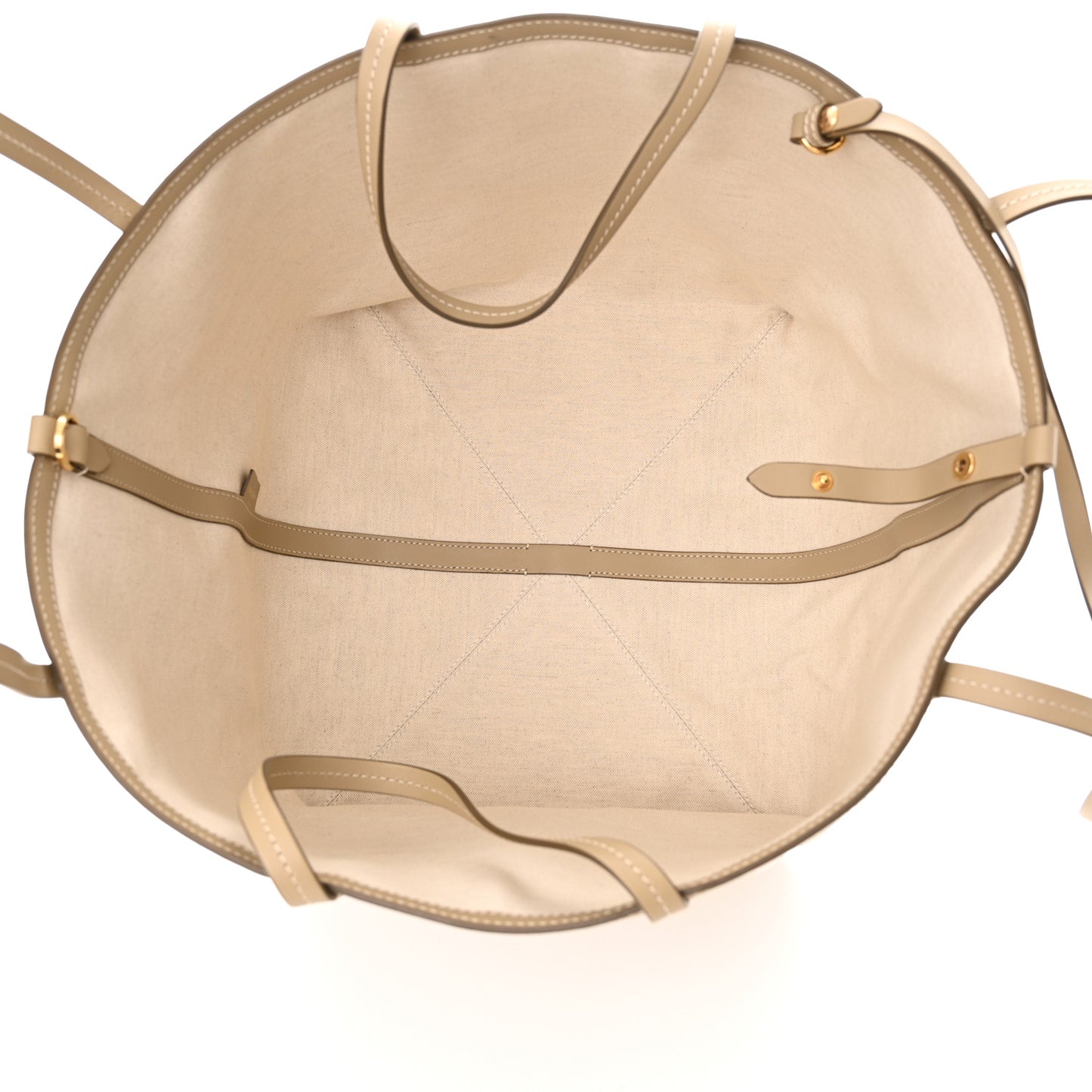 Cotton Canvas Mini Logo Horseferry Tote Bag Off White