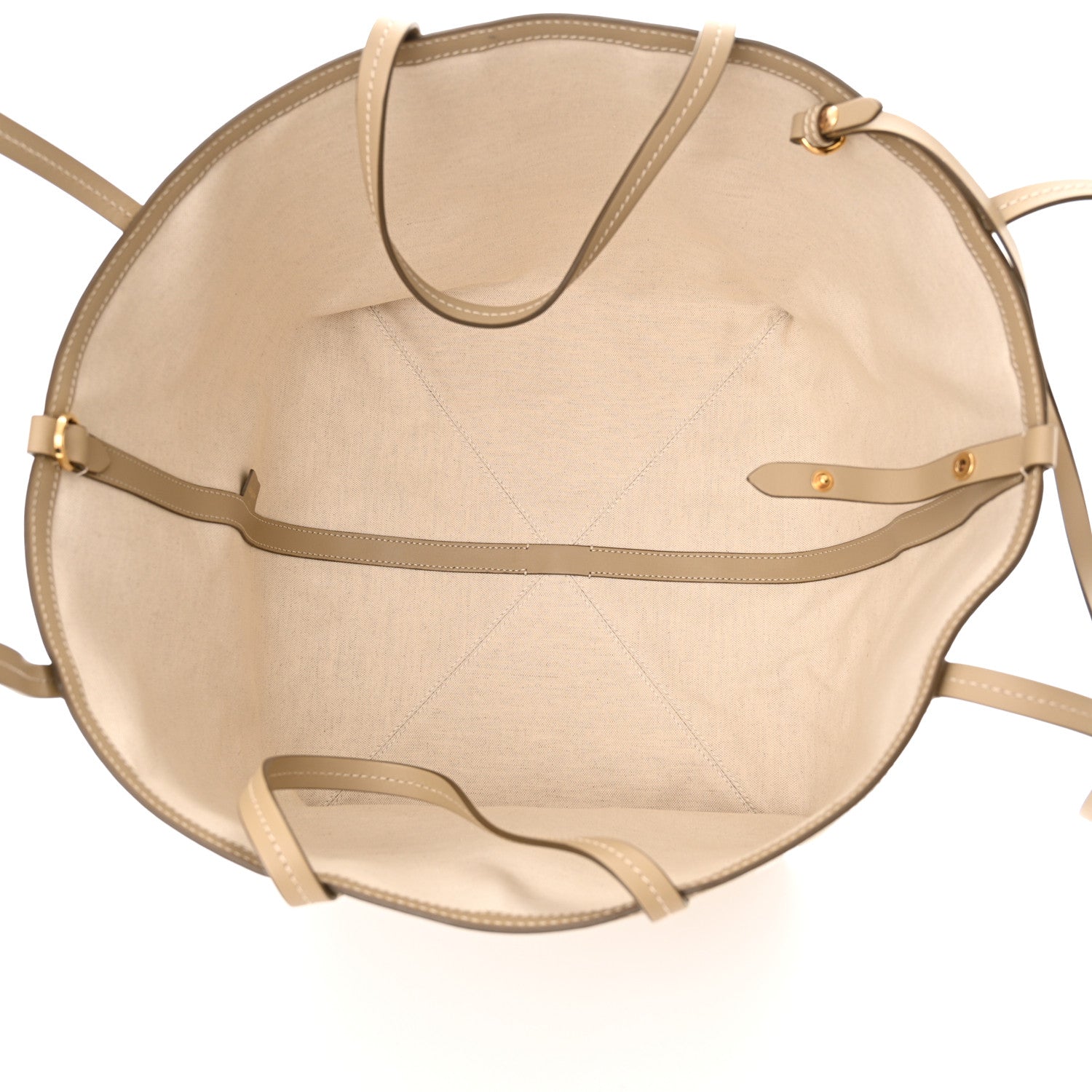 Burberry Cotton Canvas Mini Logo Horseferry Tote Bag Off White 6 of 13