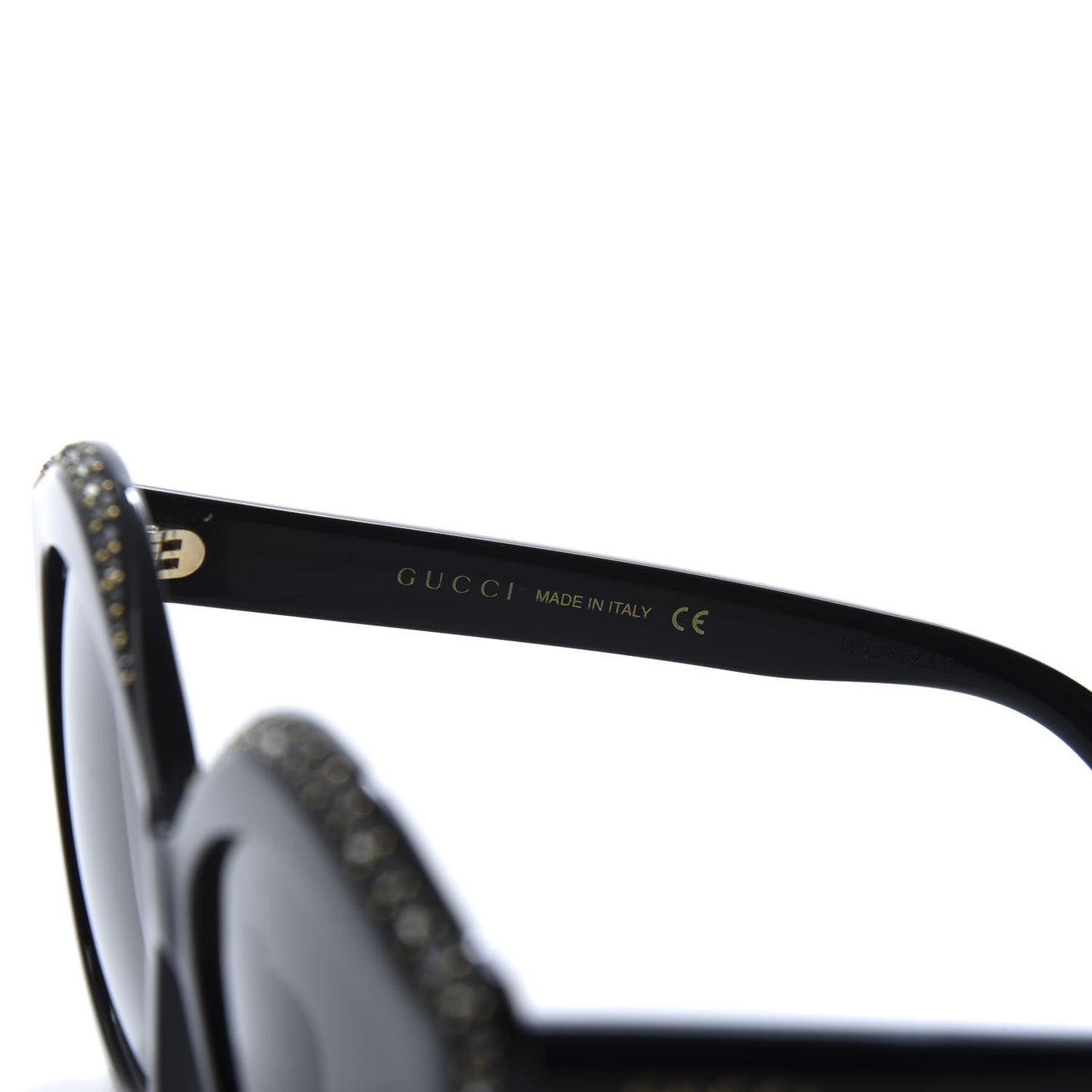 Crystal Cat Eye GG0118S Sunglasses Black