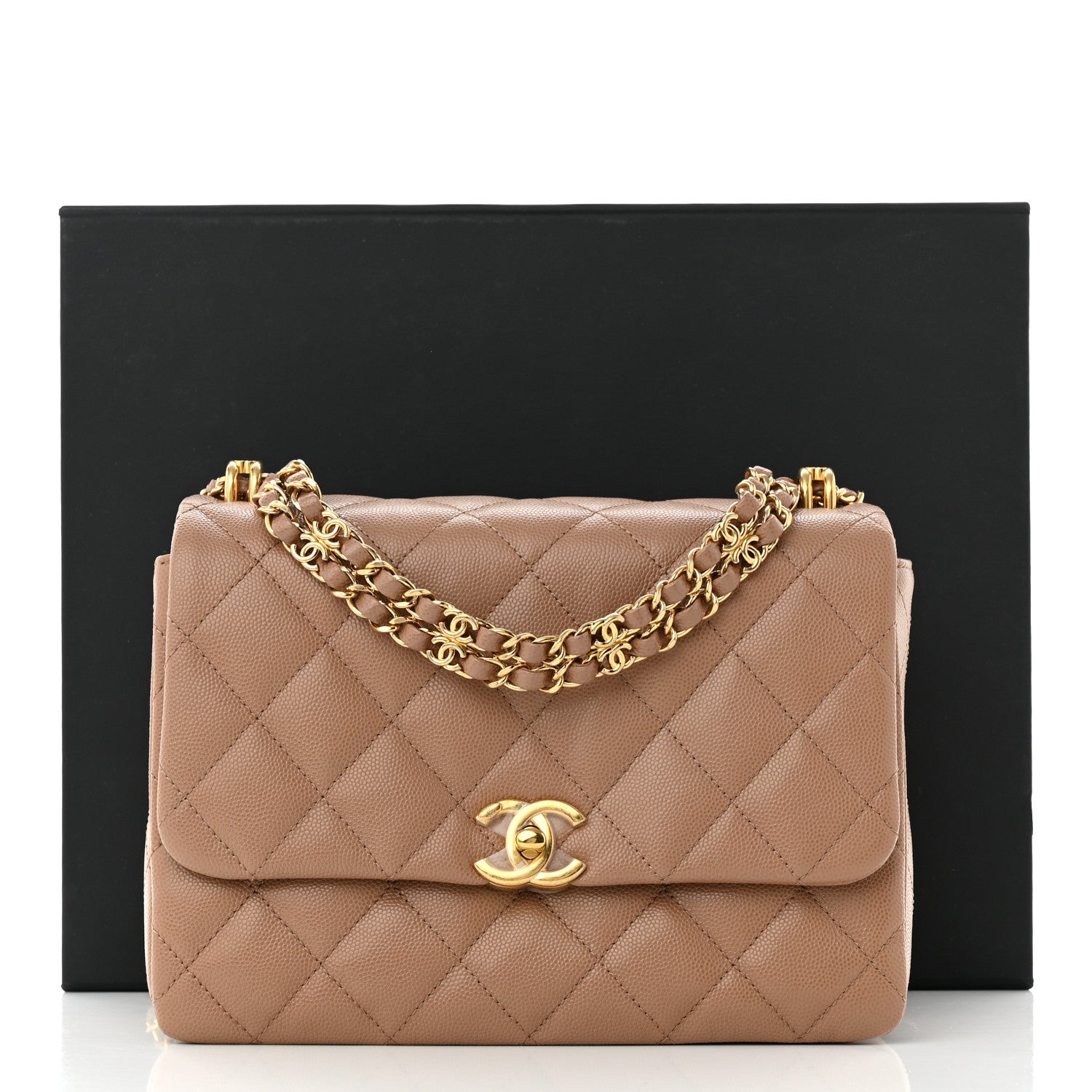 Chanel Caviar Quilted Coco First Flap Beige 11 of 11