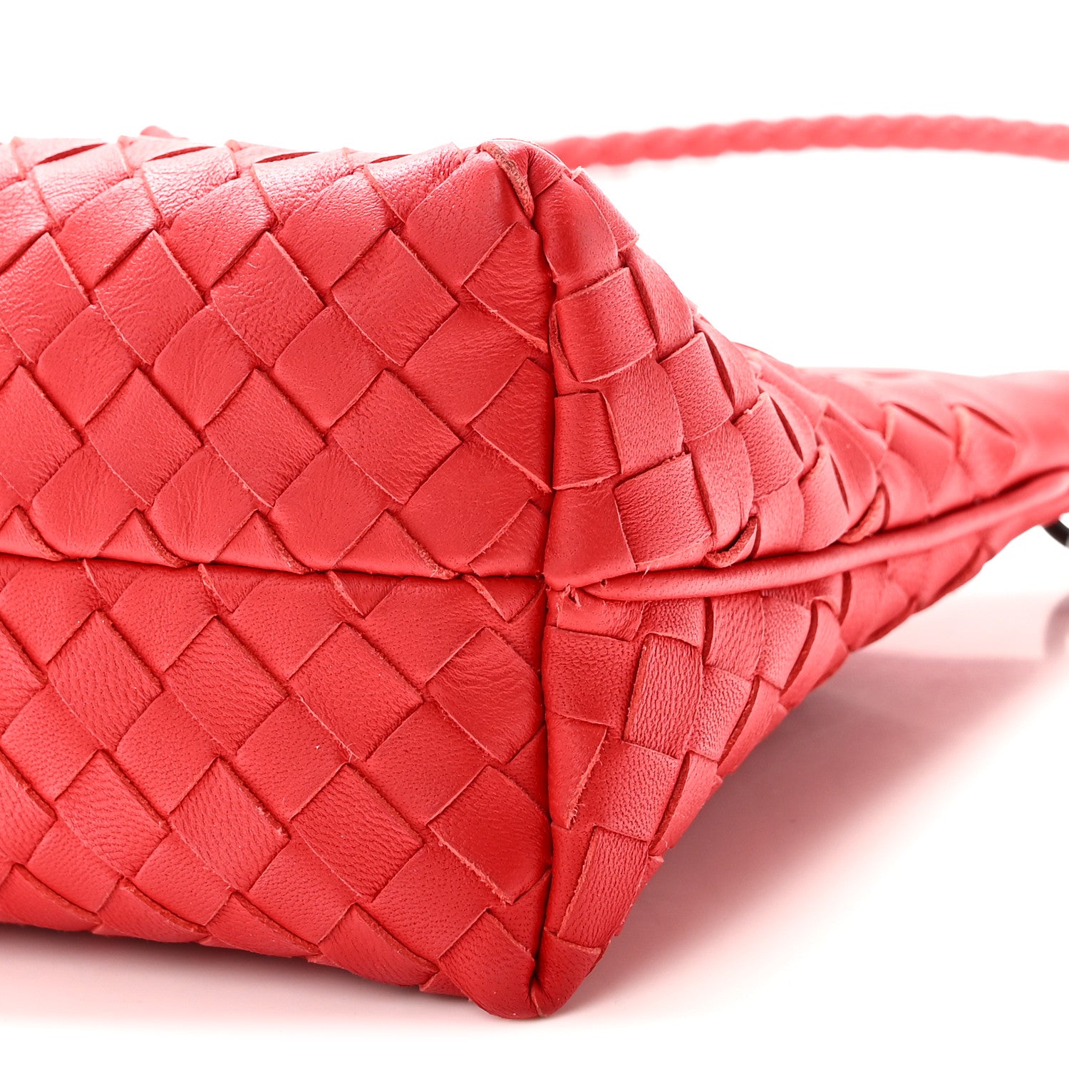 Bottega Veneta Nappa Intrecciato Mini Shoulder Bag Red 10 of 10