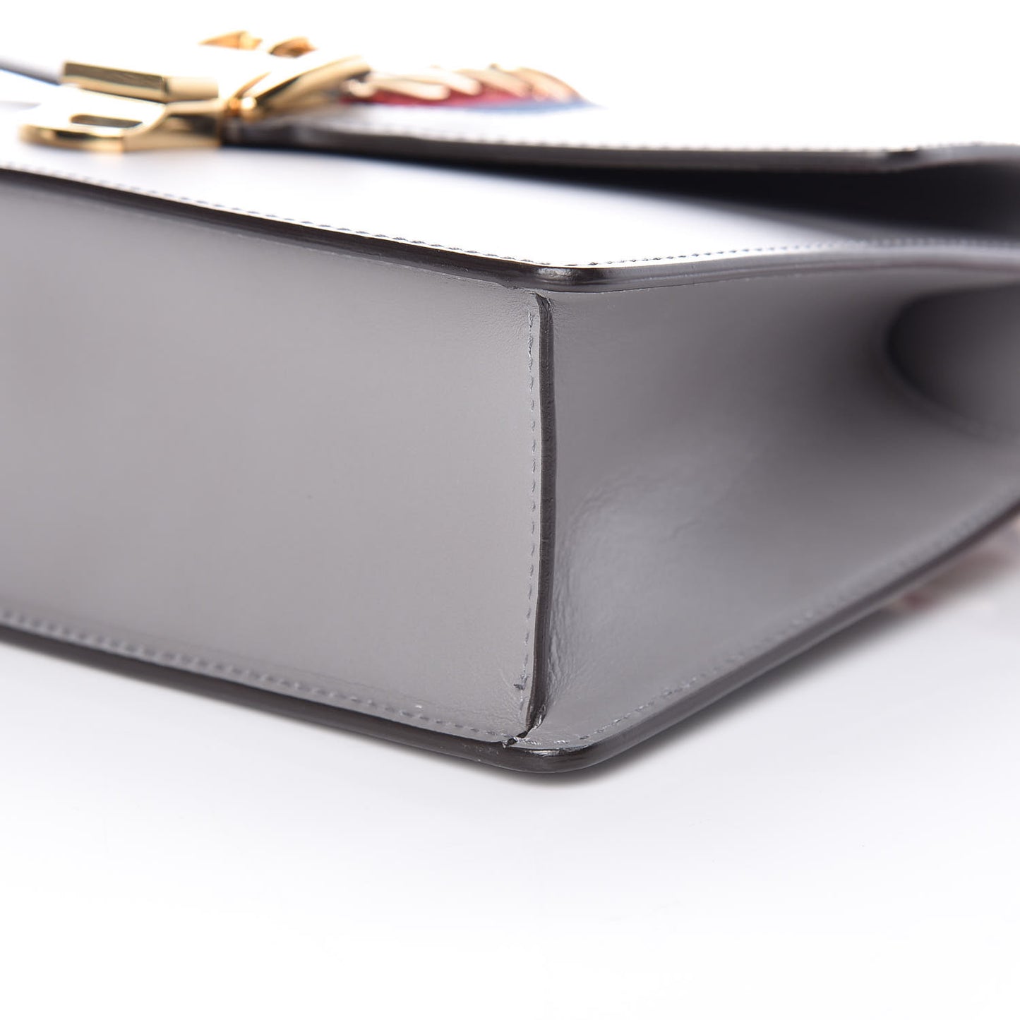 Calfskin Small Sylvie Shoulder Bag Deep Grey