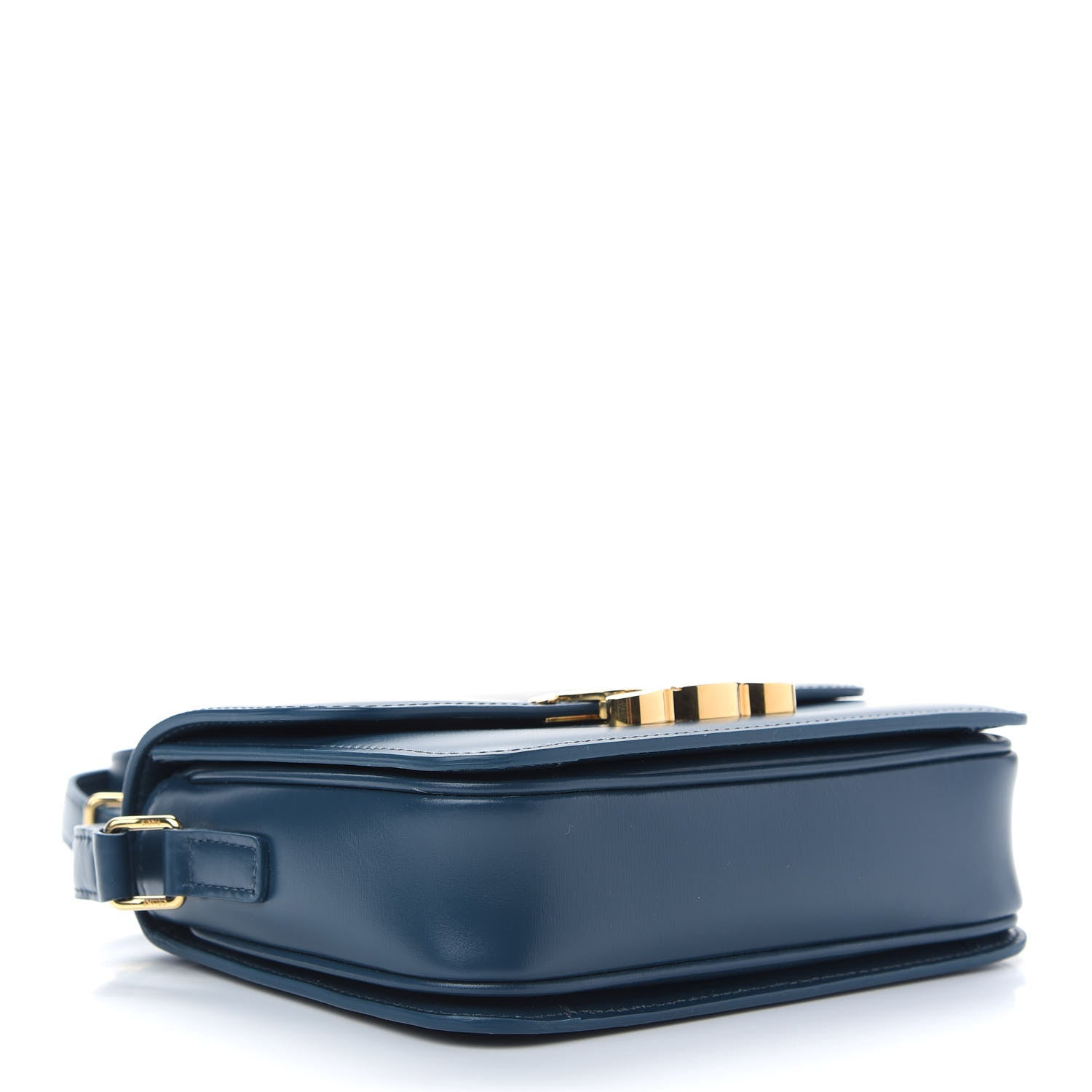 Celine Shiny Calfskin Teen Triomphe Petrol 4 of 8