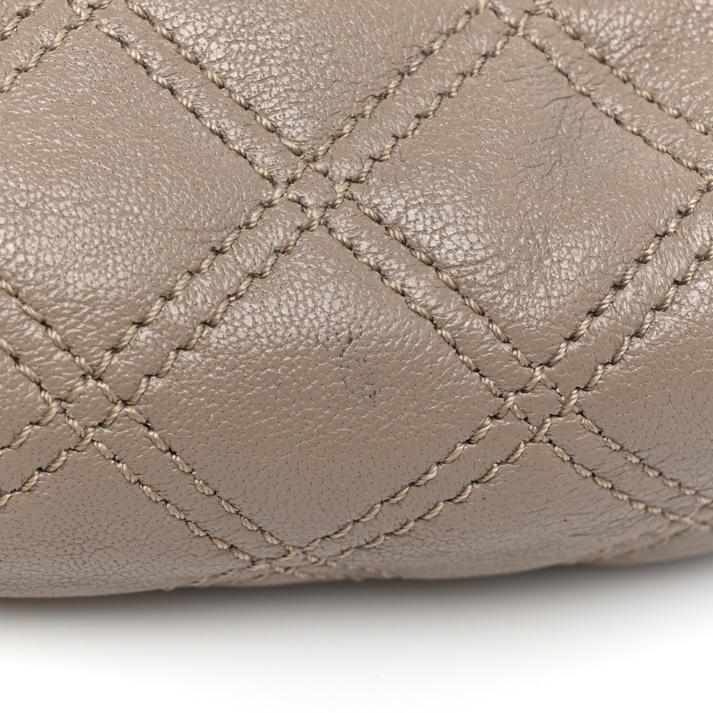 Lacquered Lambskin Baroque Single Flap Grey