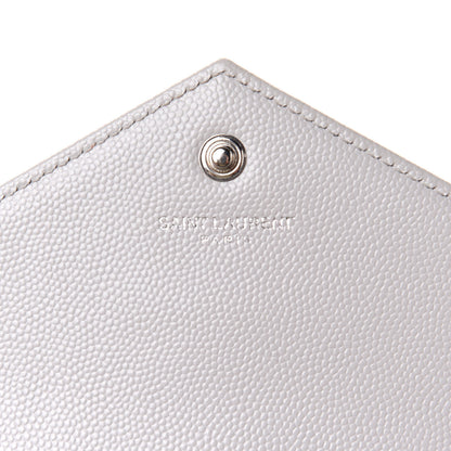 Saint Laurent Grain De Poudre Matelasse Chevron Monogram Chain Wallet Souris 5 of 10