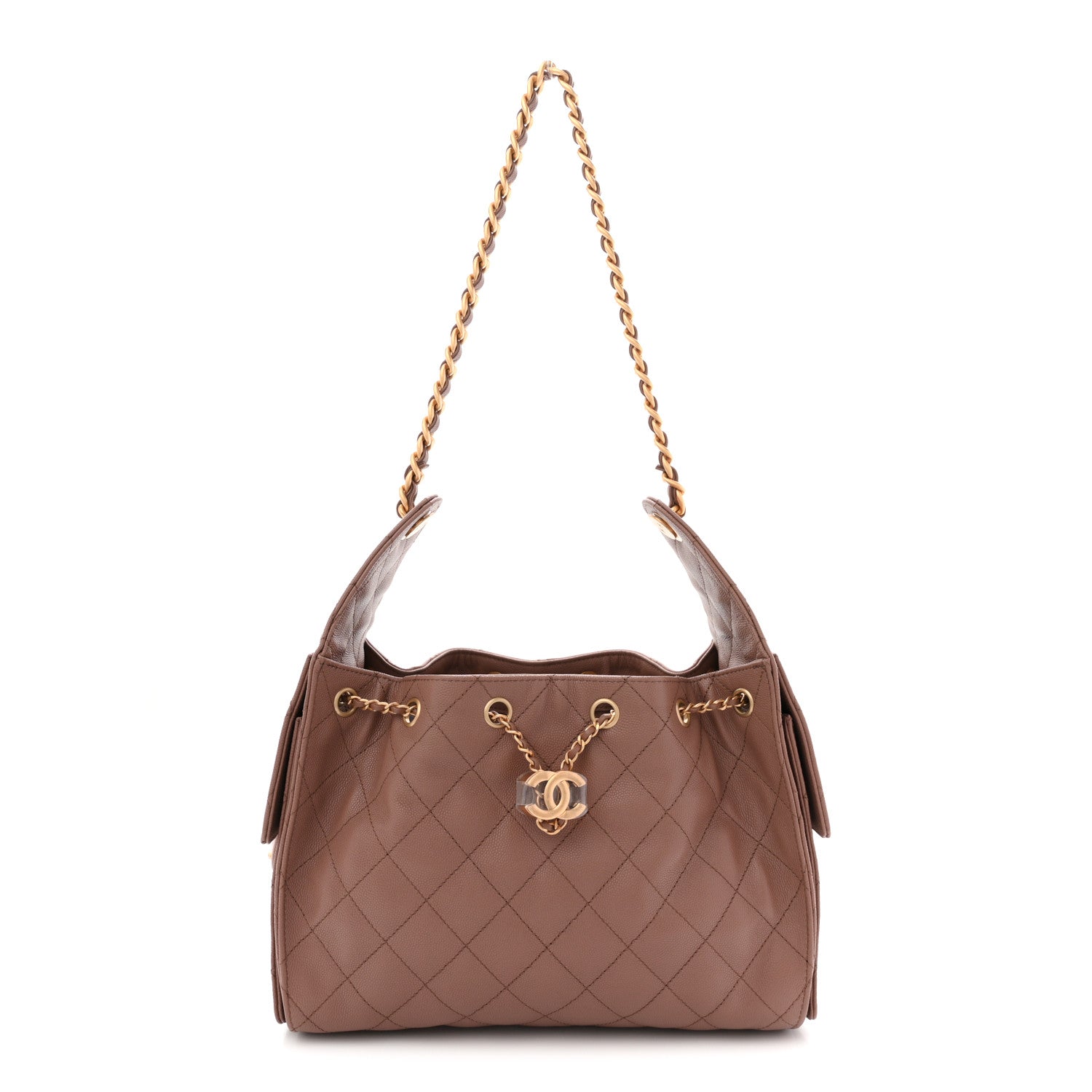 Chanel Caviar Quilted Small Chanel 25 Handbag Brown 1 of 10