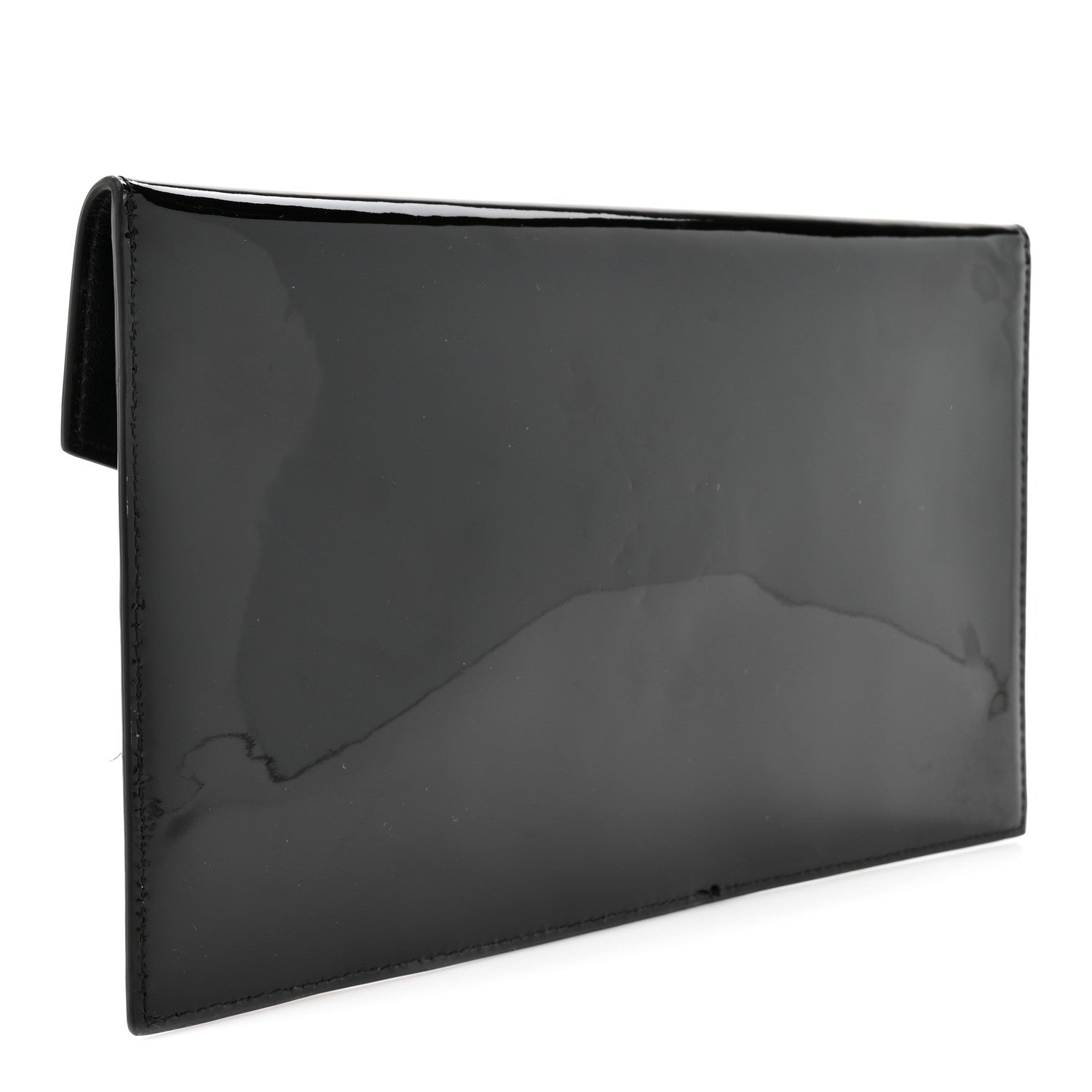 Saint Laurent Patent Calfskin Monogram Uptown Clutch Black 3 of 8