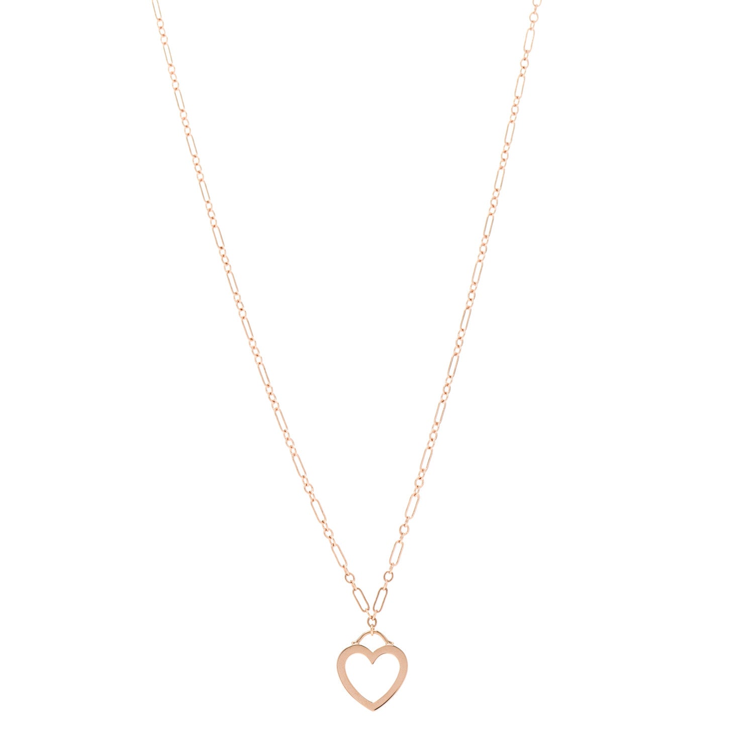 Tiffany 18K Rose Gold Small Sentimental Heart Pendant Necklace 1 of 7