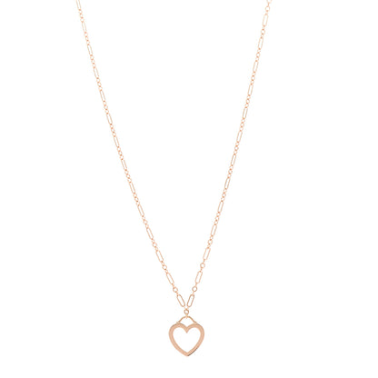 Tiffany 18K Rose Gold Small Sentimental Heart Pendant Necklace 1 of 7