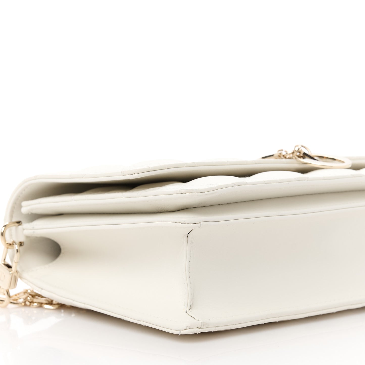 Lambskin Cannage My Dior Top Handle Bag White