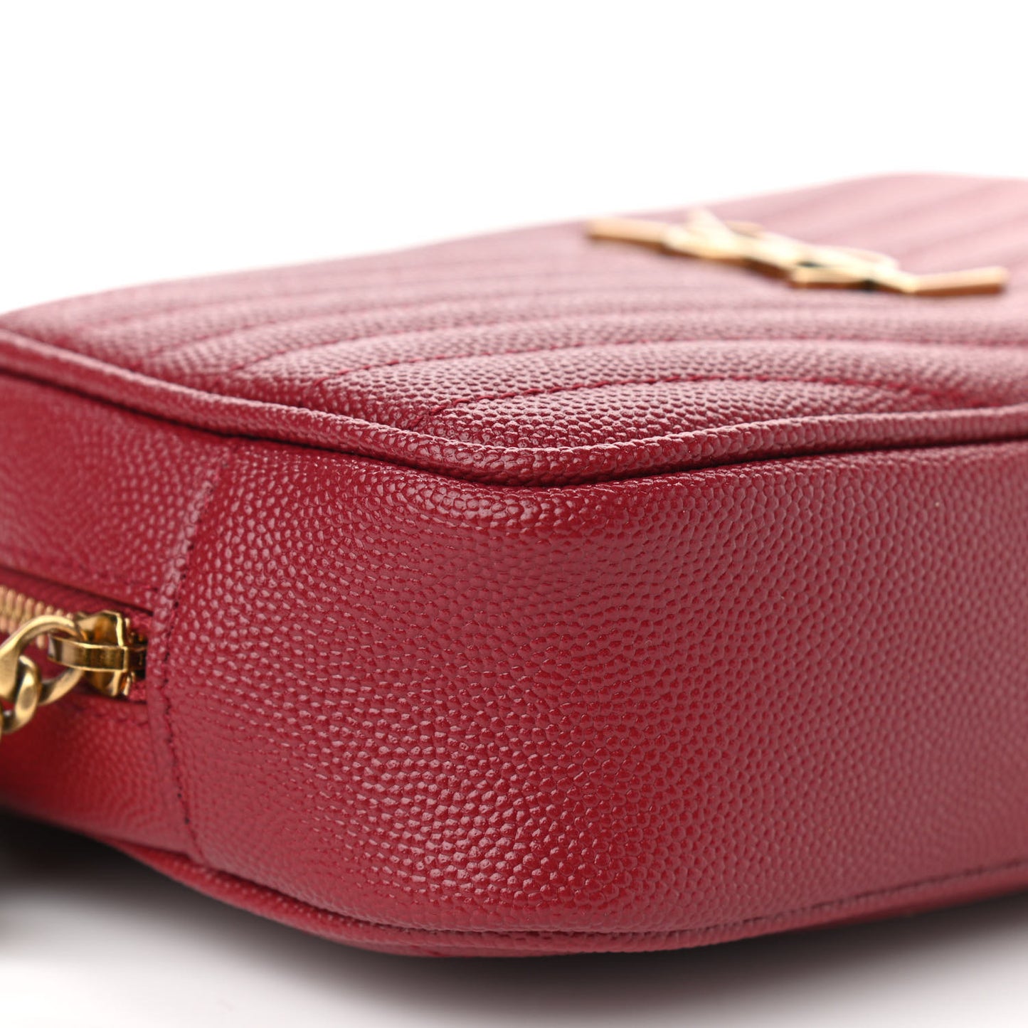 Grain De Poudre Matelasse Monogram Mini Lou Camera Bag Opyum Red