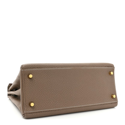 Hermes Togo Kelly Retourne 28 Etoupe 4 of 8