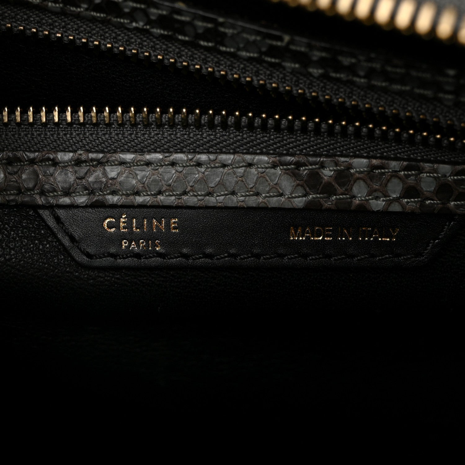 Celine Snakeskin Mini Luggage Grey 6 of 11