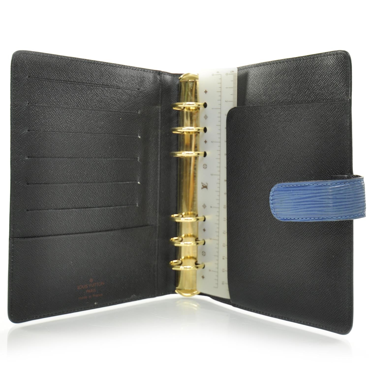 Louis Vuitton Epi Medium Ring Agenda Cover Blue 6 of 8