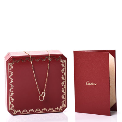 Cartier 18K Yellow Gold Diamond Interlocking LOVE Necklace 7 of 7