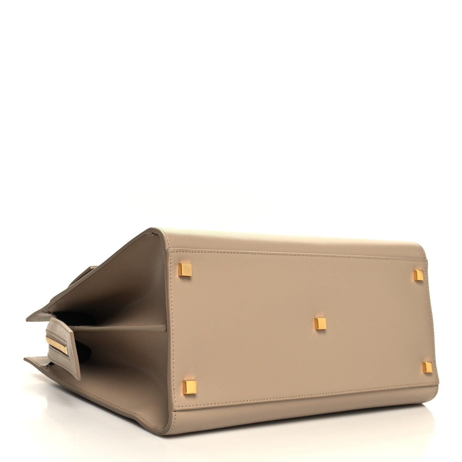 Saint Laurent Grain De Poudre Medium Uptown Tote Dark Beige 4 of 11