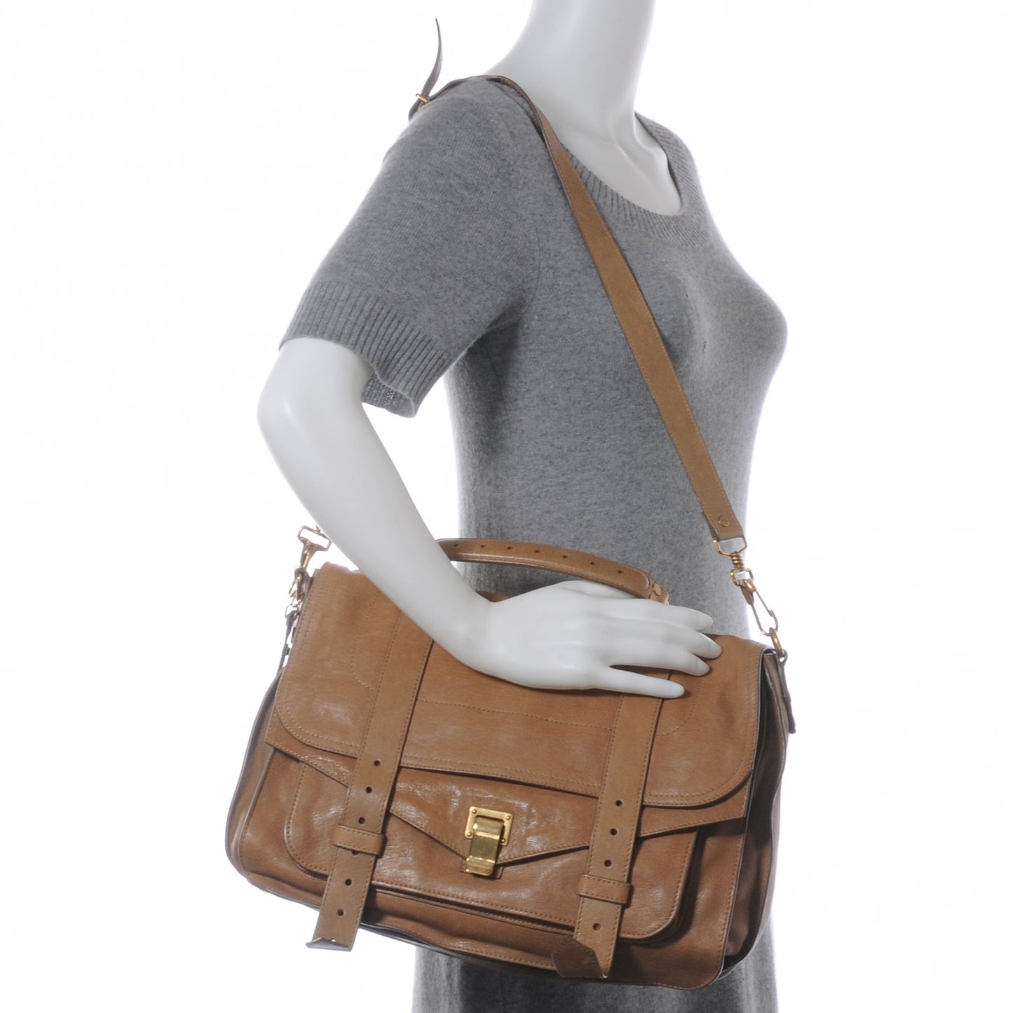 Lambskin PS1 Large Satchel Birch