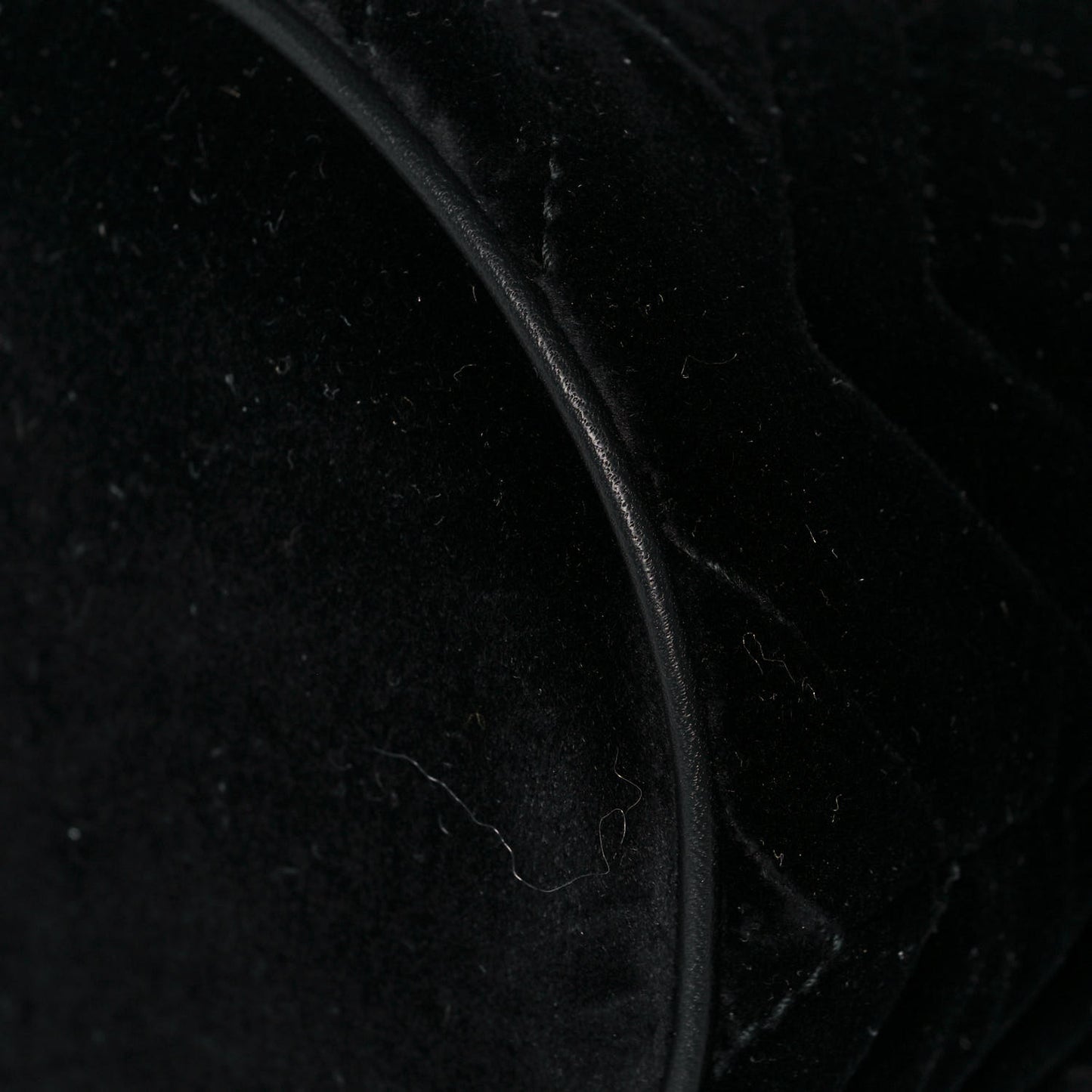 Velvet Matelasse Mini GG Marmont 2.0 Bucket Bag Black