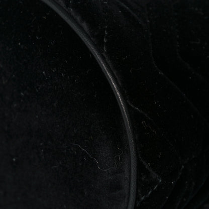 Gucci Velvet Matelasse Mini GG Marmont 2.0 Bucket Bag Black 9 of 11
