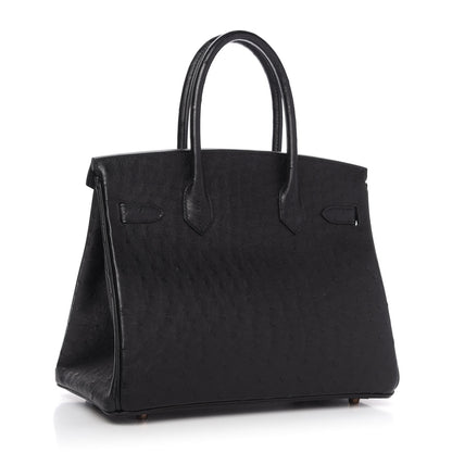 Hermes Ostrich Birkin 30 Black 3 of 11