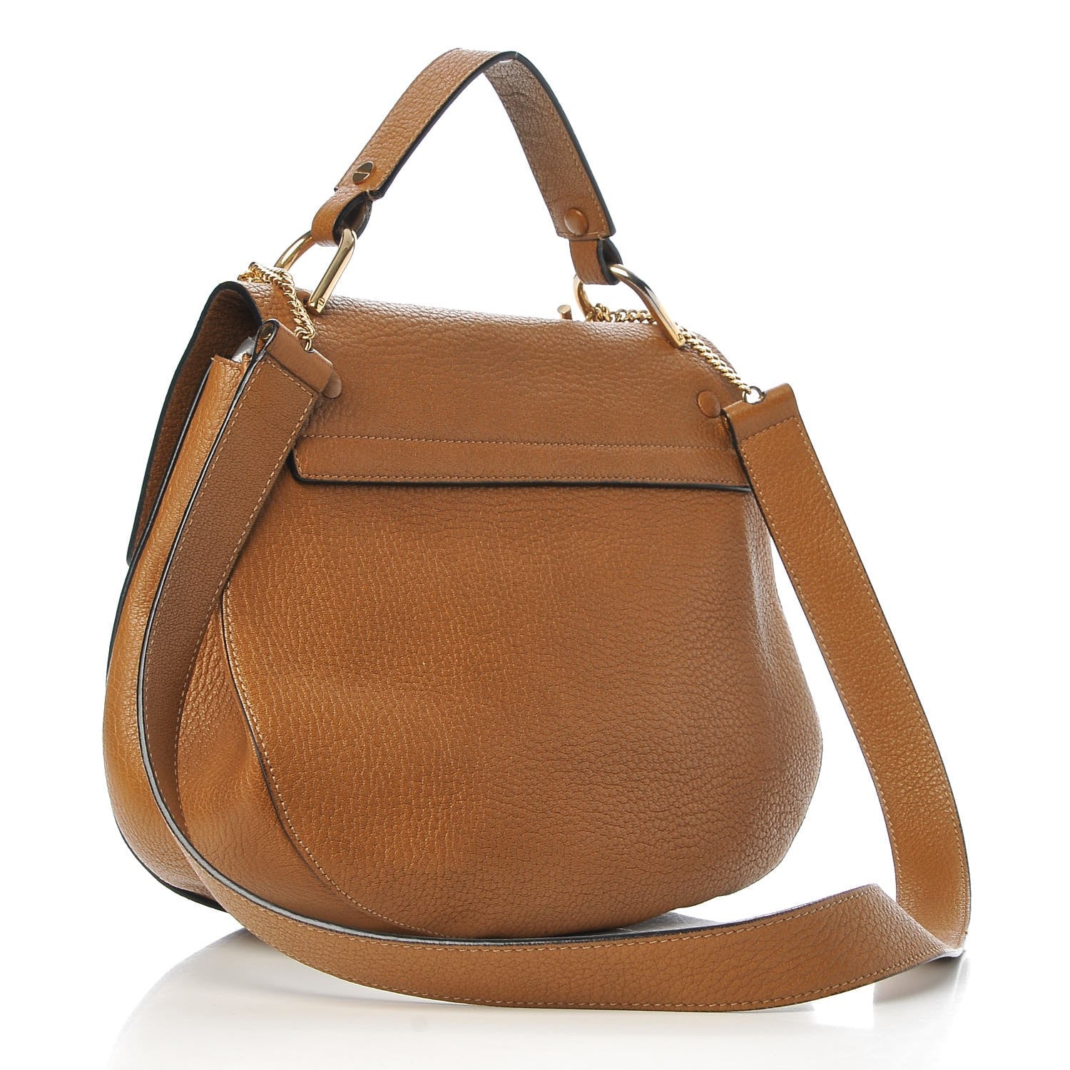 Chloe Grained Lambskin Large Drew Shoulder Bag Caramel 3 of 14