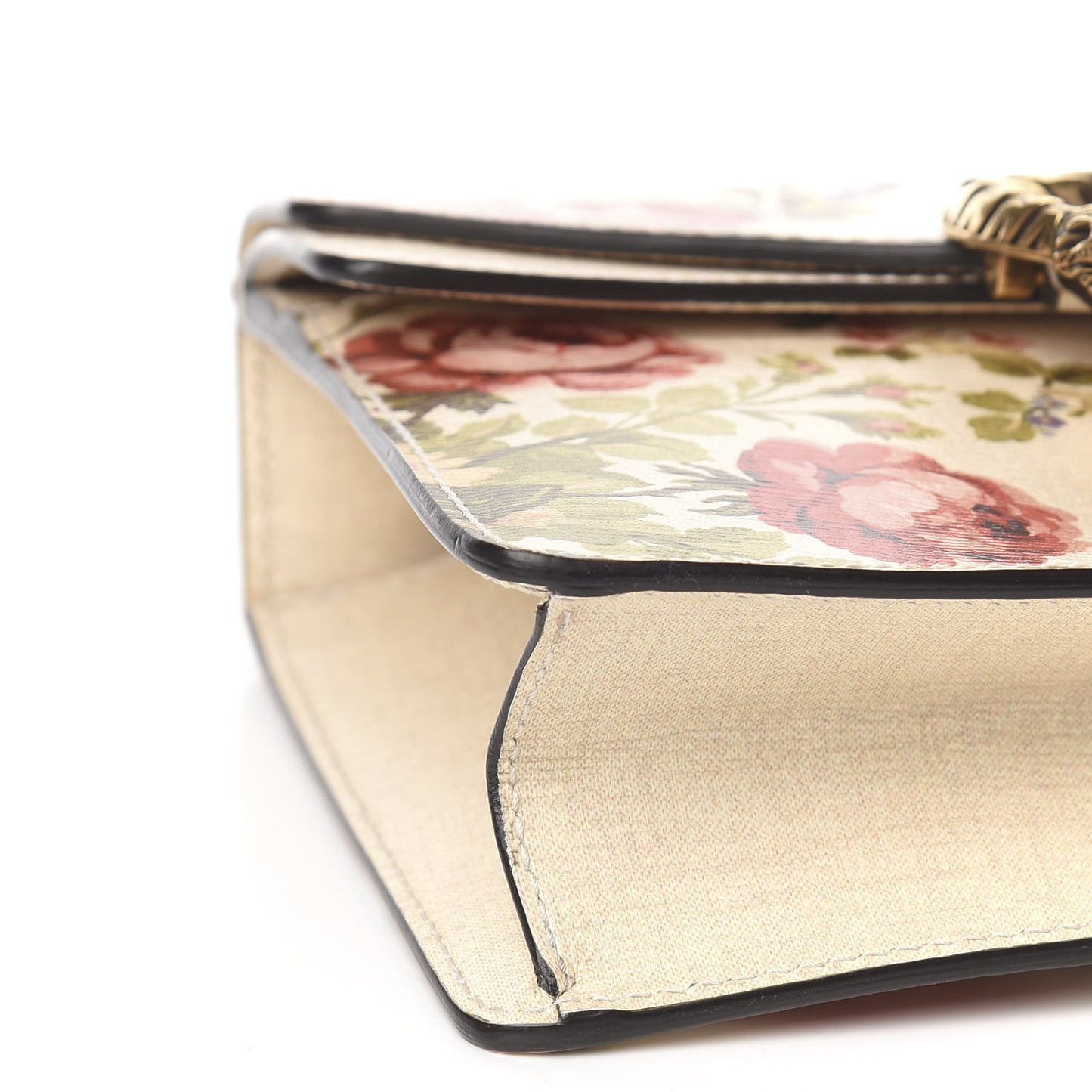 Calfskin Floral Mini Dionysus Shoulder Bag Beige