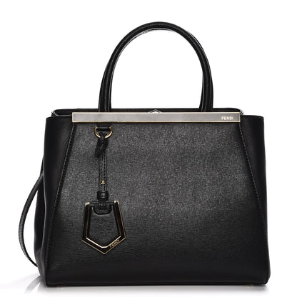 Fendi Vitello Elite Petite 2Jours Tote Black 1 of 10
