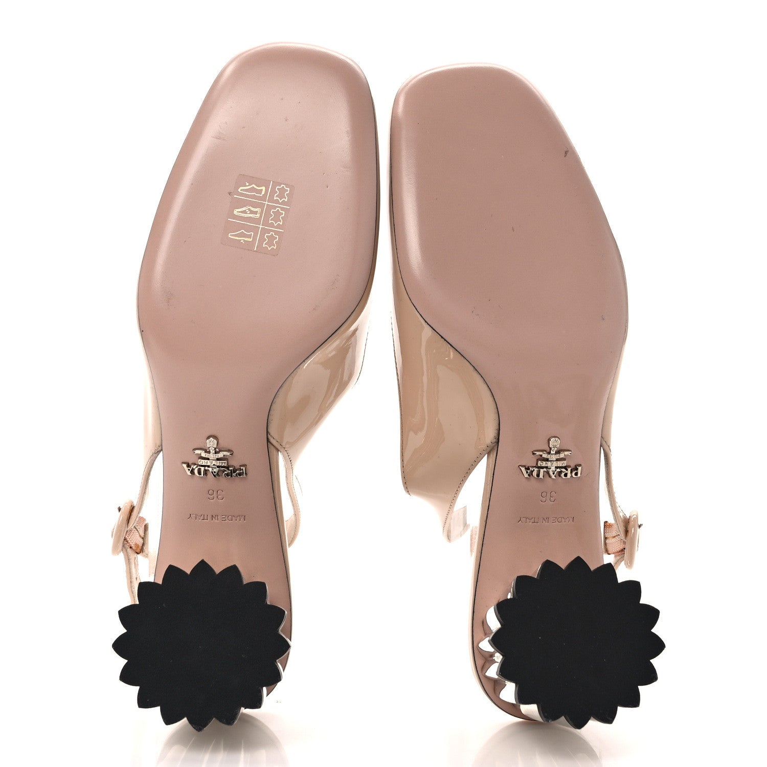 Prada Patent Slingback Pumps 36 Cipria 5 of 8