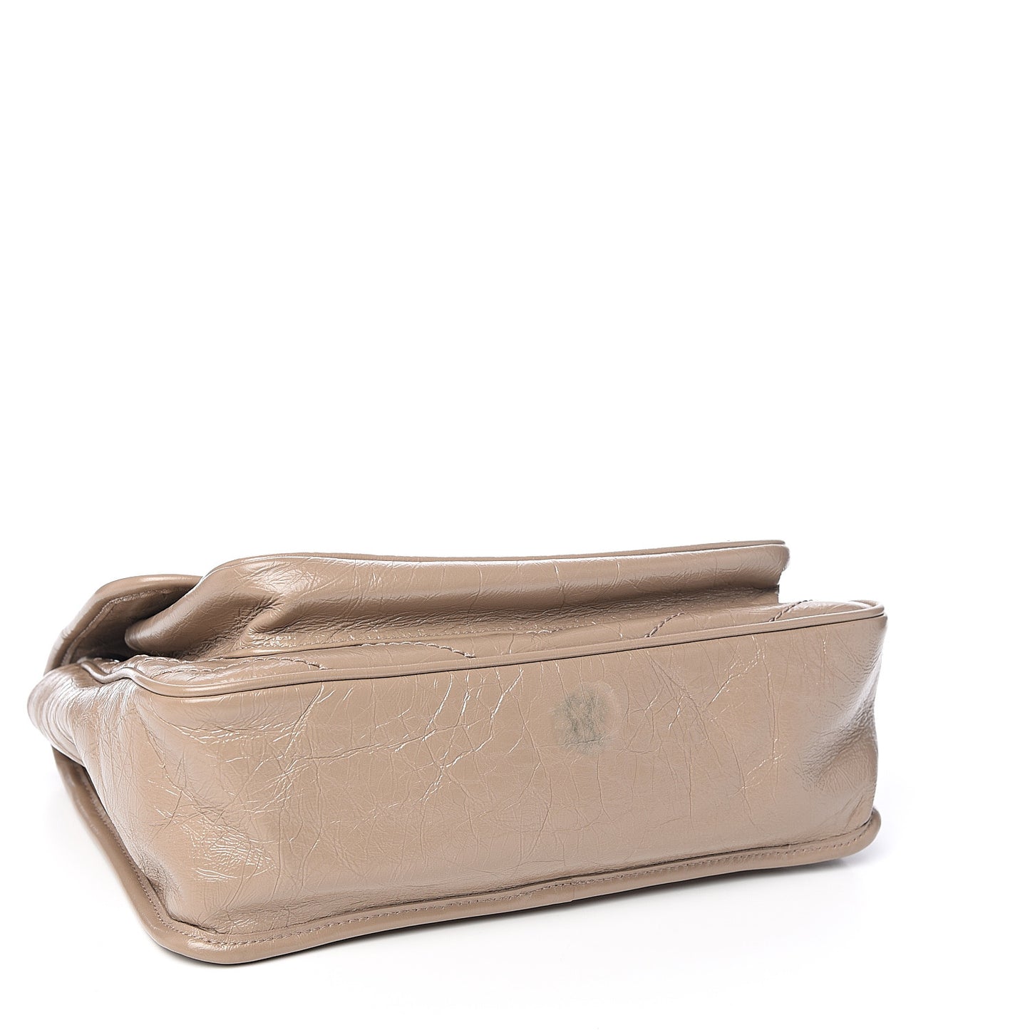 Crinkled Calfskin Matelasse Monogram Medium Niki Chain Satchel Light Taupe