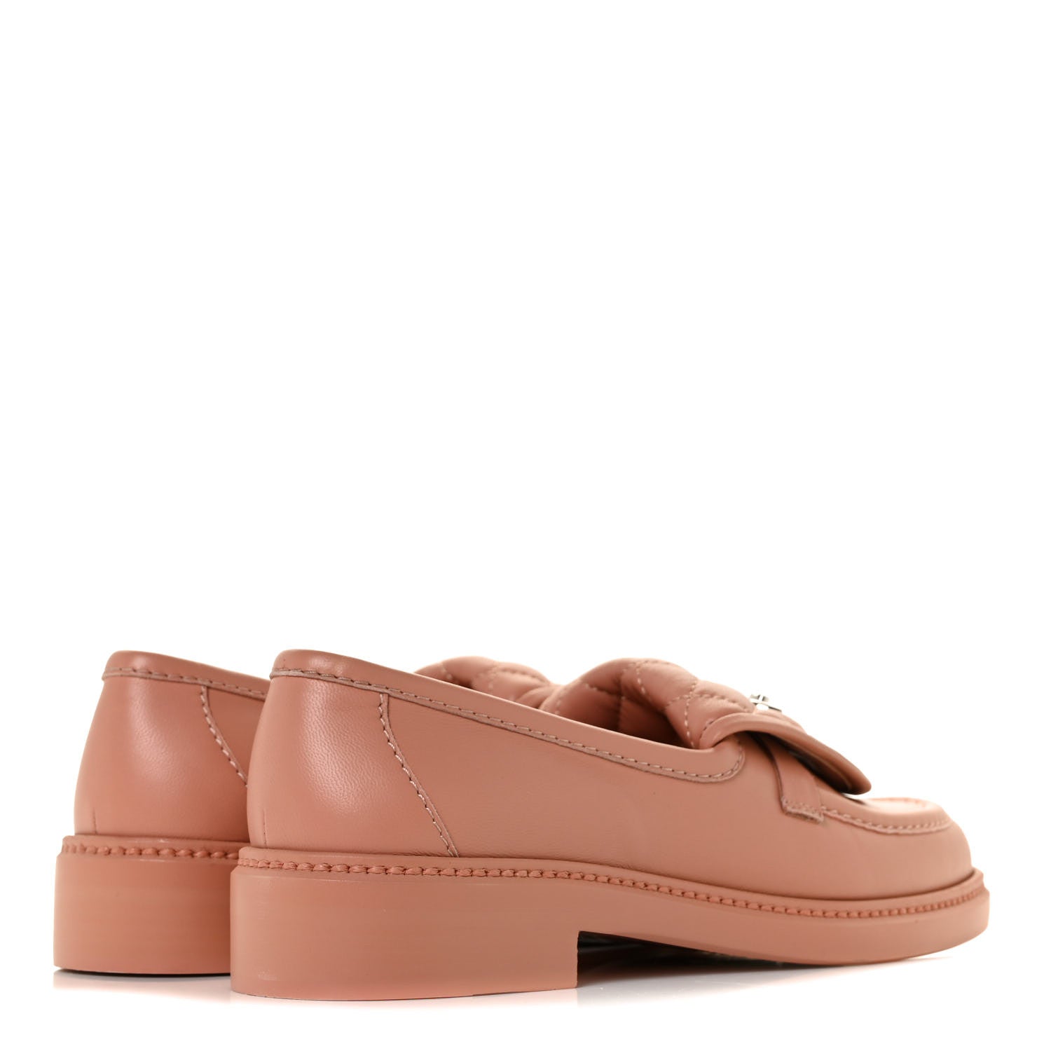 Chanel Lambskin Quilted CC Turnlock Loafers 37.5 Dark Pink 4 of 10