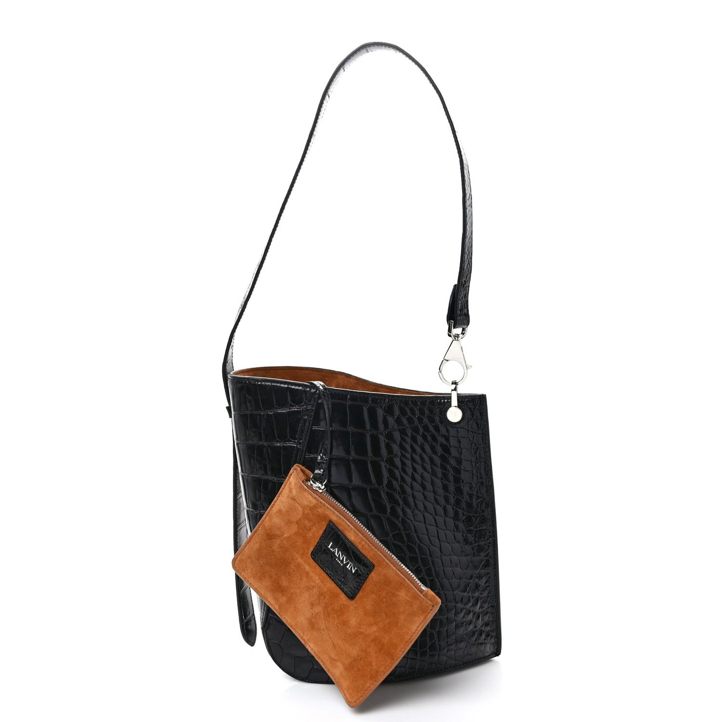 Alligator Small Hook Bag Black