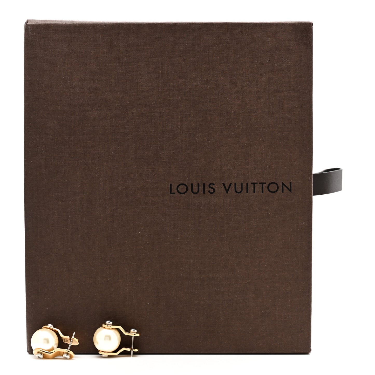 Metal Pearl LV Speedy Earrings Gold