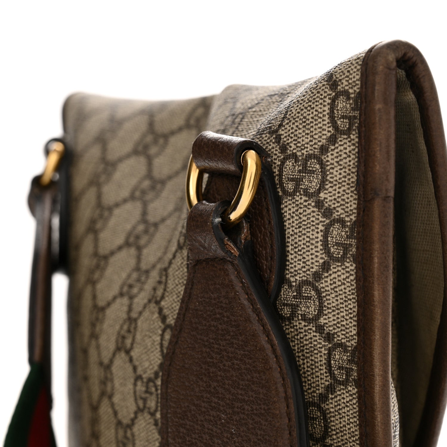 Gucci GG Supreme Monogram Web Medium Neo Vintage Flap Messenger Bag Beige New Acero 20 of 21