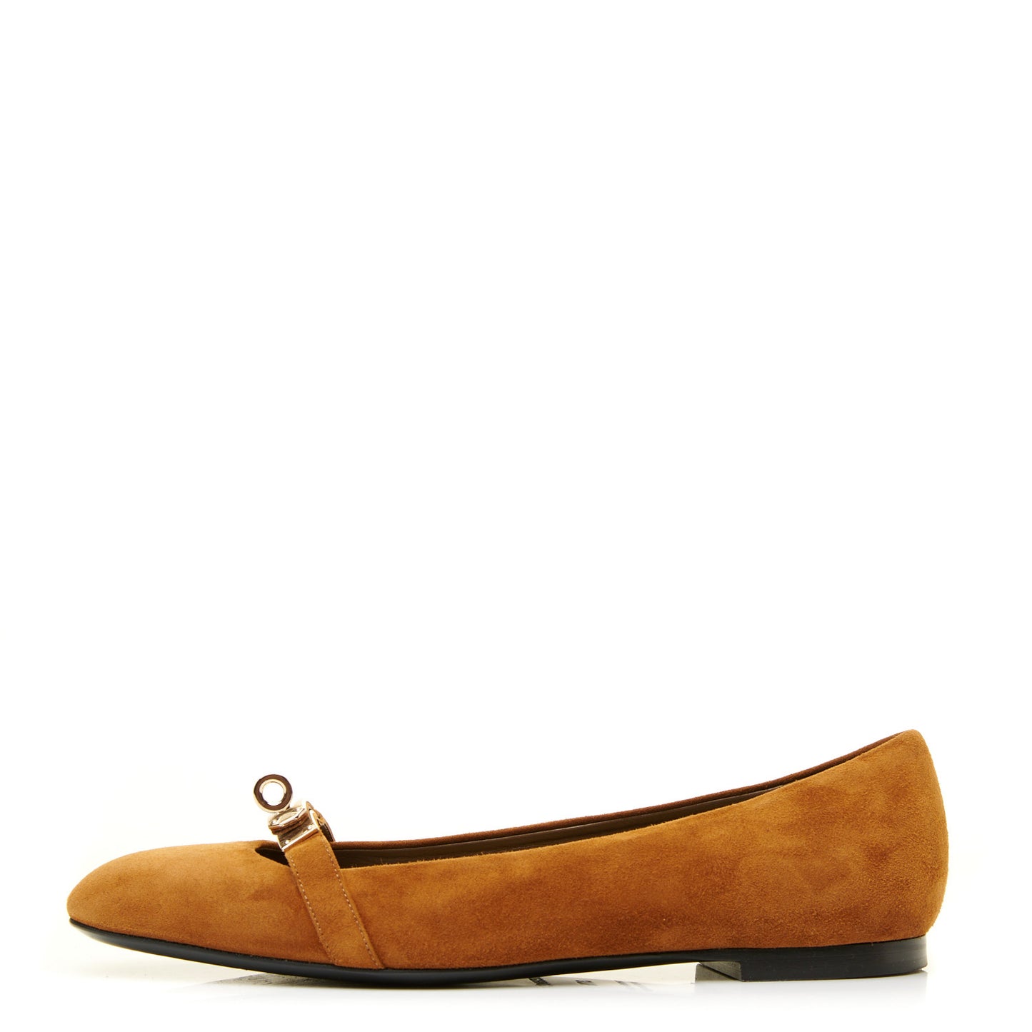 Suede Goatskin Bilbao Ballerina Flats 37.5 Marron Iroko