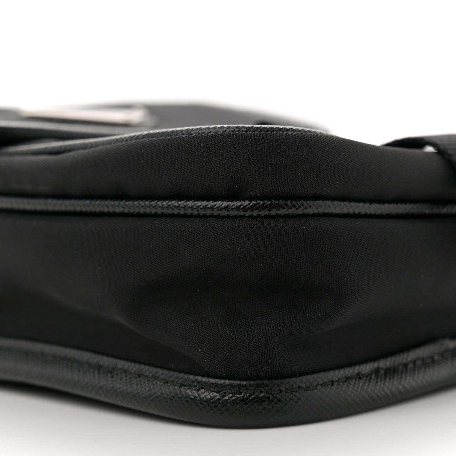 Prada Re-Nylon Saffiano Mini Pocket Single Snap Buckle Messenger Bag Black 8 of 10