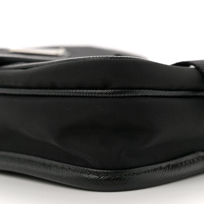 Prada Re-Nylon Saffiano Mini Pocket Single Snap Buckle Messenger Bag Black 8 of 10