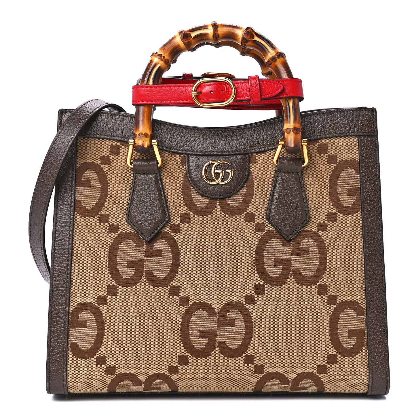 Monogram Jumbo GG Textured Dollar Calfskin Small Diana Tote Bag Camel Ebony New Acero Pomegranate Red