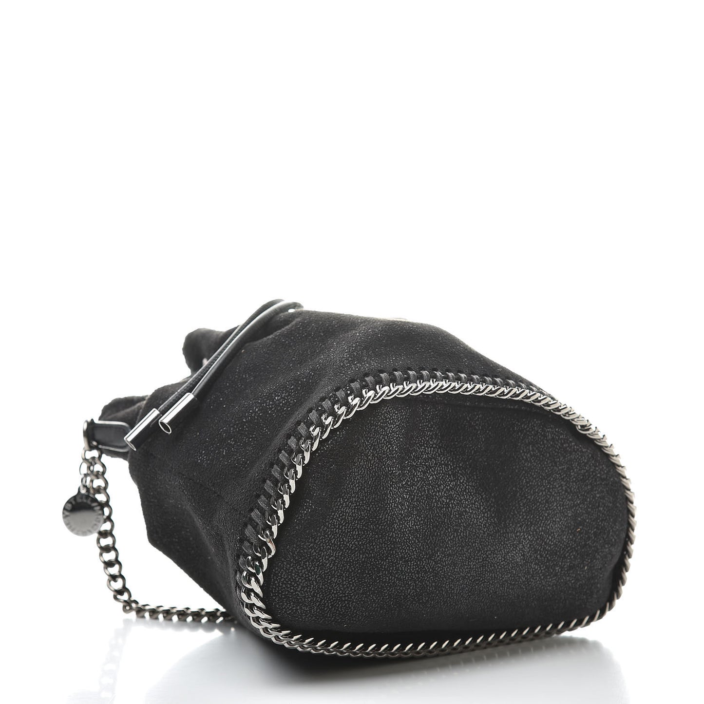 Shaggy Deer Small Falabella Bucket Bag Black