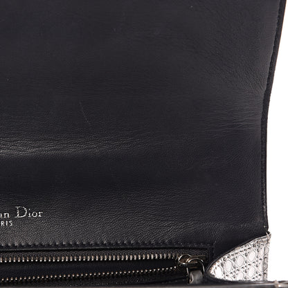 Christian Dior Metallic Patent Micro-Cannage Medium Diorama Flap Bag Silver 11 of 15