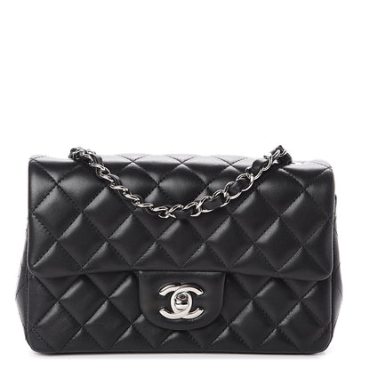 Chanel Lambskin Quilted Mini Rectangular Flap Black 1 of 8