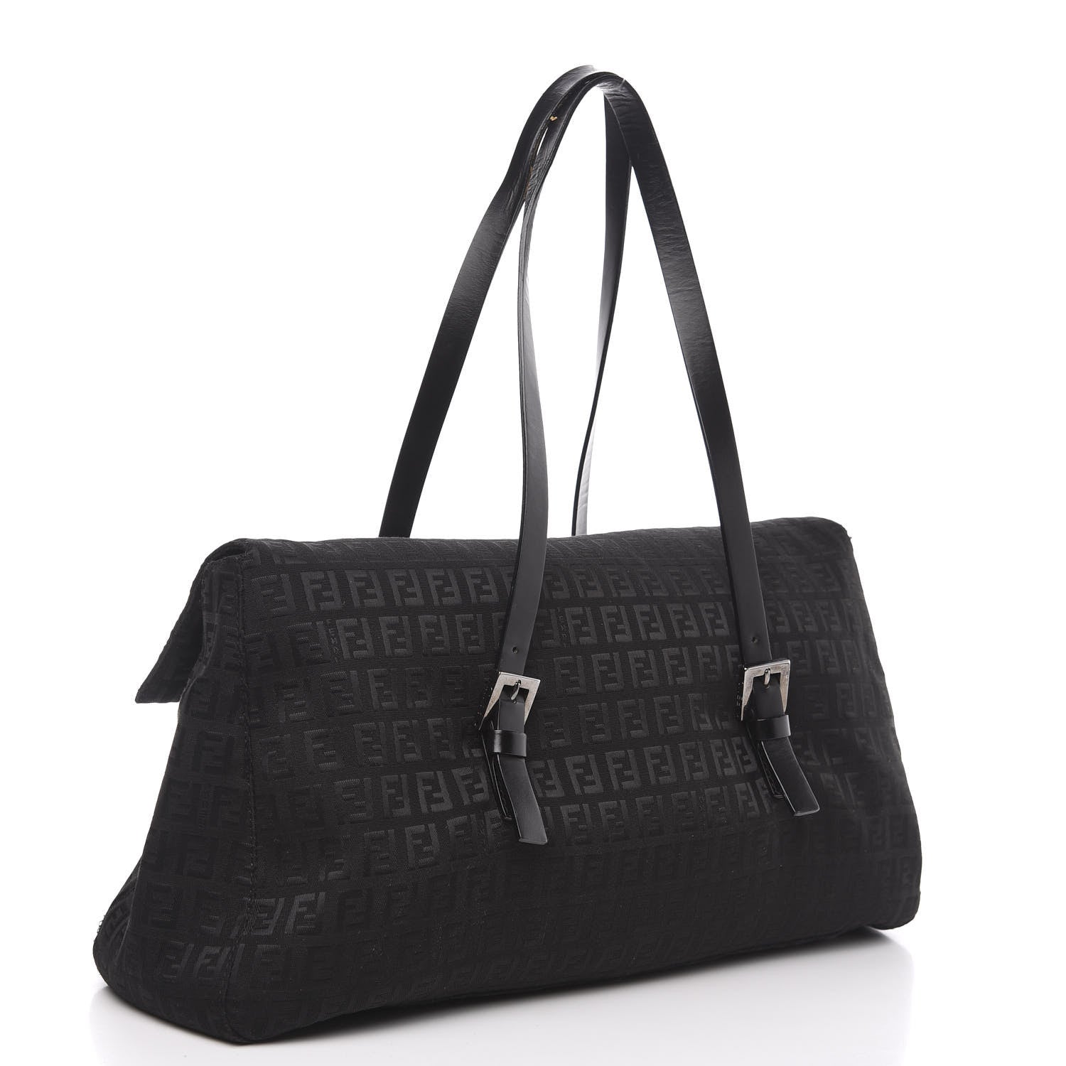 Fendi Zucchino Small Shoulder Bag Black 2 of 11