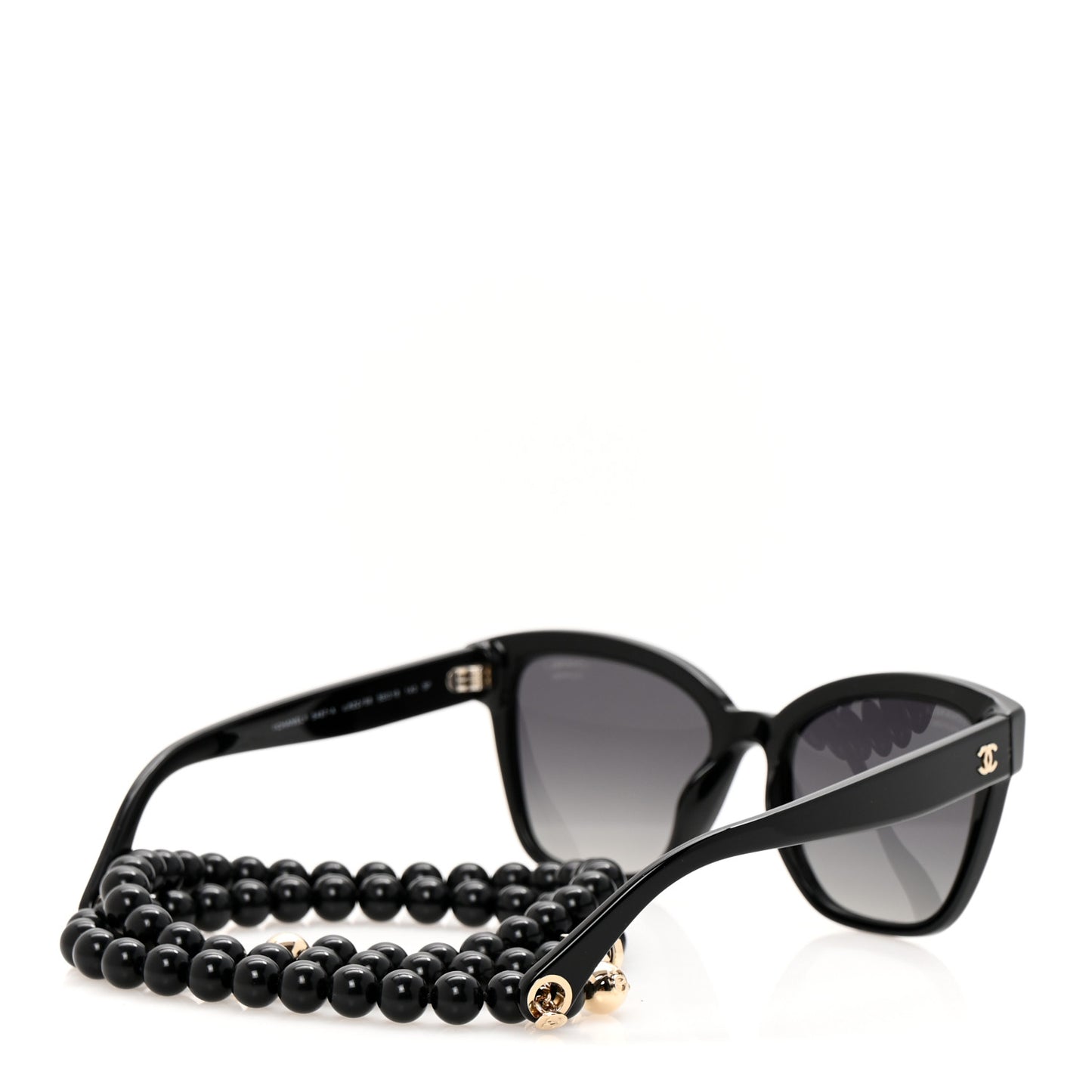 Acetate Chain Square Sunglasses 5487-A Black