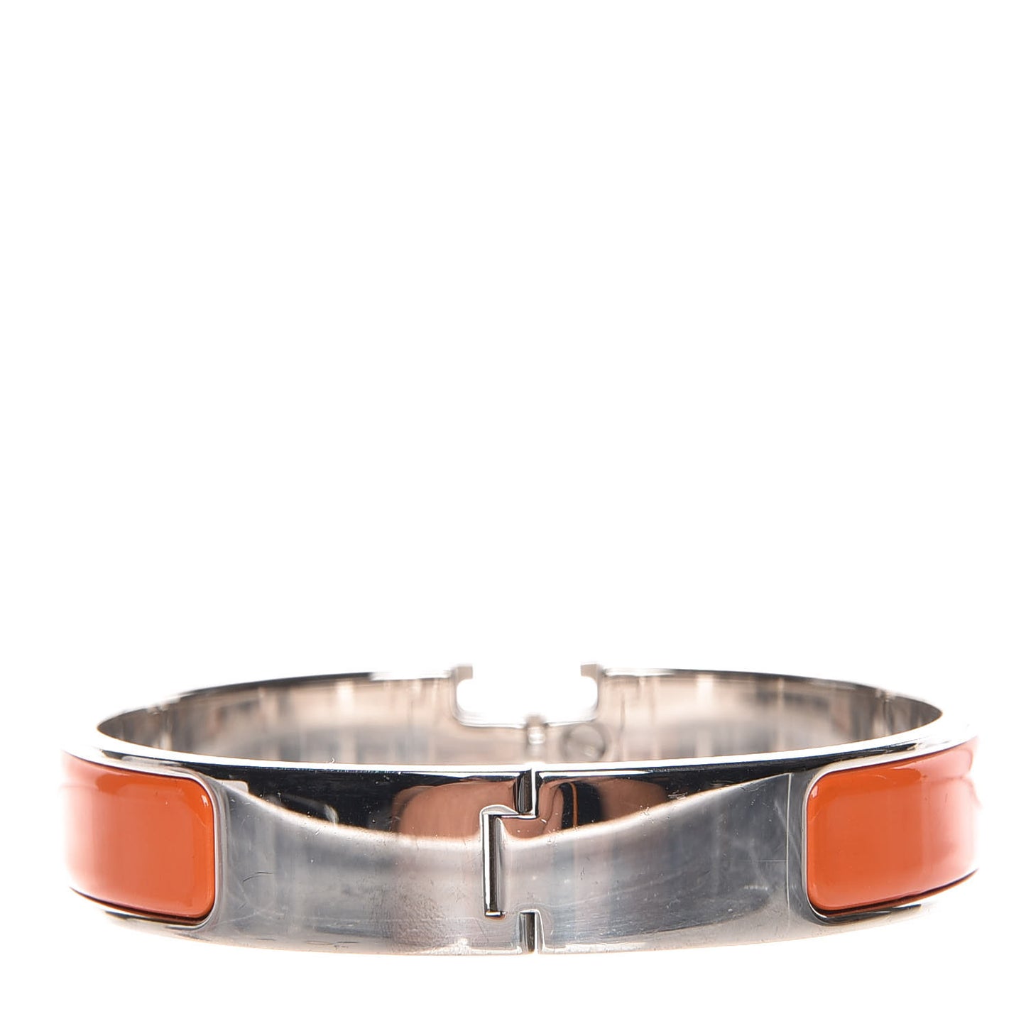 Enamel Narrow Clic Clac H Bracelet PM Orange